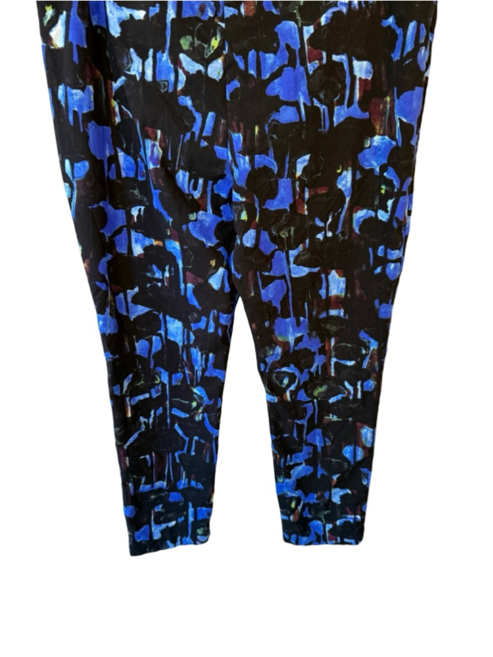 Joseph Ribkoff Black & Blue Abstract Ankle Pants Size 20 Stretch Capsule - Picture 12 of 12